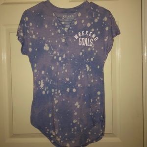 awake xs purple weekend goals short sleeve t shirt